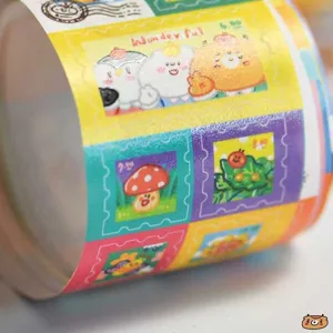 Cute stamp washi tape original doodle decorative adhesive masking tape for DIY journaling crafts