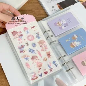 Zhuodawang A5 loose-leaf sticker card binder and cute decorative planner stickers set