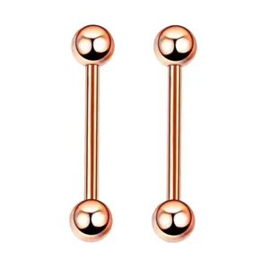 Edelstahl Roségold Barbell Piercing Körper Schmuck Stifte für Ohren und Zungen top.