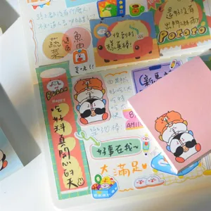 Cute aesthetic sticky notes memo pads for journaling, creative stationery and office supplies.