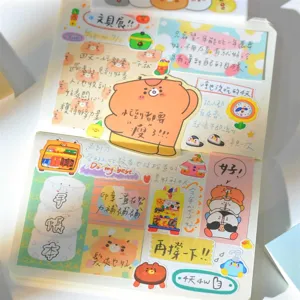 Cute sticky notes memo pads for planner decoration, creative writing stationery paper cute design.
