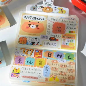 Cute cartoon memo pad detail, perfect for journaling, sticky notes, and creative DIY craft.