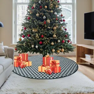 Kerstboomrok pluche rond kleed kerstboom tapijt feestelijke huisdecoratie decoratie mat