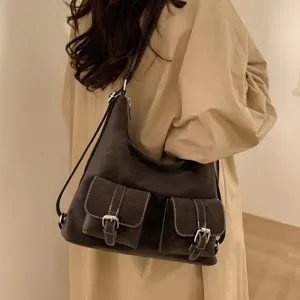 Casual dames schoudertas met meerdere zakken grote capaciteit vintage rugzak voor dagelijks