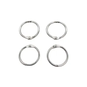 Ensemble d'anneaux de reliure en métal, anneaux de cartes ronds de 63mm pour livres, en fer.