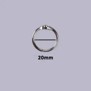 Anneaux de reliure metalliques 20mm pour cahiers a feuilles mobiles et albums en fer durable