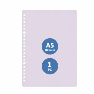 Pochette de classement A5 à 20 anneaux pour cartes transparente en PP, 1 p.