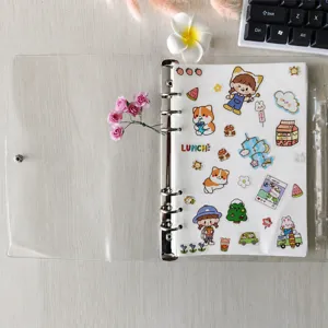 Transparent PVC Ringbuch Cover Planer Notizbuch Hülle Aufbewahrung Nachfüllung Hülle Büro Schule Schreibwaren