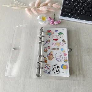 Durchsichtiger PVC Ringordner Notizbuchhülle A5 A6 Planer nachfüllbarer Einband Hülle