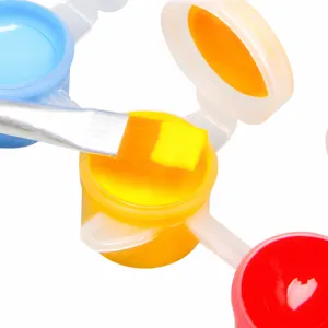 Σετ ακρυλικών χρωμάτων παιδικά 6 συνδεδεμένα δοχεία κύρια προβολή τέχνης σχέδιο