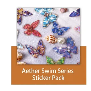 Colorful butterfly stickers craft decoration DIY glitter shell pearl scrapbooking diary gift set