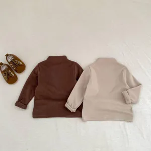 Bambino autunno maglietta manica lunga collo alto set due pezzi abbigliamento dettagli