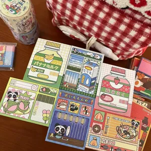 Retro japanische Notizzettel Haftnotizen Planer Collage Material niedliche Schreibwaren