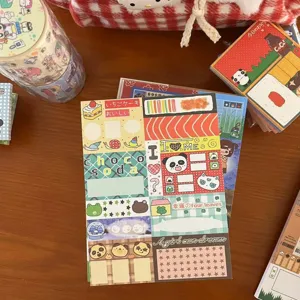 Vintage Retro Notizblock süße Scrapbooking Journaling dekorative Aufkleber Blätter