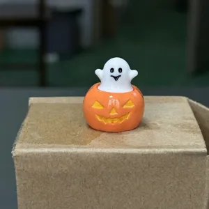 Halloween micro landscape resin ornament ghost pumpkin figurine for home party decor detail