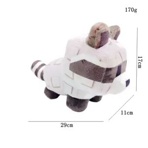 Peluche animale pixel a blocchi bambola morbida carina 29cm di lunghezza per decorazione