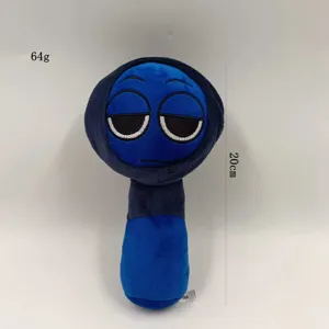 Χαριτωμένο λούτρινο παιχνίδι Sprunki Incredibox merchandise μαλακή μπλε κούκλα χαρακτήρας