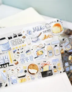 Cute Milk Time PET Washi Tape Journal Stickers DIY Scrapbooking Cute Stationery Supplies