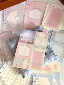 Cute original summer festival M5 planner insert collection, non-sticky paper stationery details.