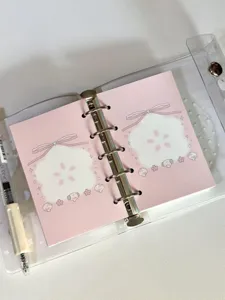 Pink M5 planner refill inner pages with cute bow and flower detail design for cute stationery lovers.