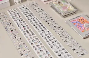 Cute Q-version character illustrated washi sticker rolls, perfect for journal and craft decor.