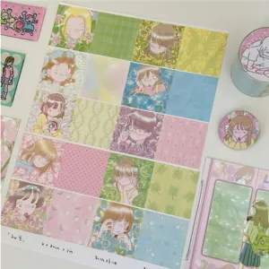Niedliches Illustration Waschiband Rollen Set fur DIY Bullet Journaling und Scrapbooking.