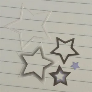 Decorative star ring stickers for journaling and DIY crafts. Multi-size hollow star designs.