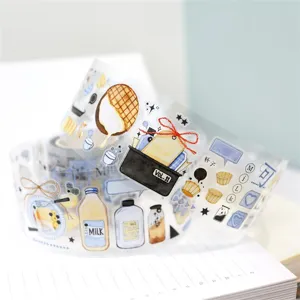 TuLi Milk Time PET Washi Tape Decorative Journaling Collage Sticker Roll Craft Supply