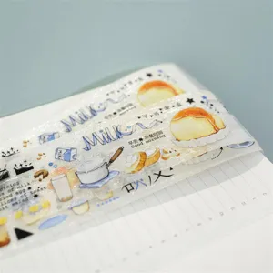 TuLi Milk Time PET die-cut masking tape for journal and scrapbooking decoration.