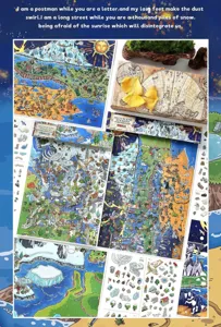 Set d'autocollants decoratifs de paysage creatif pour journal DIY et details de scene.