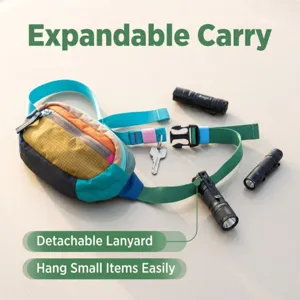 Unisex Waterproof Nylon Waist Bag Fashion Sporty Color Blocking Crossbody Bag Outdoor Travel Chest Bag