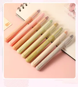Morandi solid gel highlighters set aesthetic pastel student planner memo markers pens