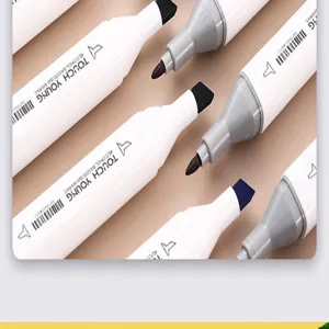 Dual head alcohol marker set white barrel sketching art illustration drawing pens