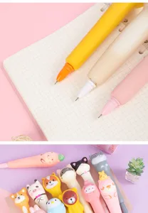 Stylo gel anti-stress à rebond lent mignon dessin animé animal pour papeterie étudiant