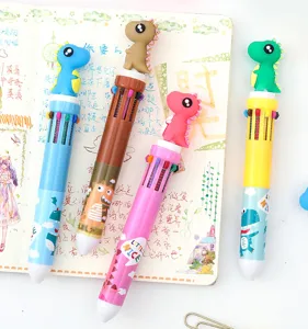 Stylo Bille Multicolore Dinosaure Mignon 0.5mm Stylo d'ecriture pour etudiant vue de detail