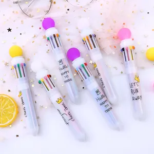 Stylo à Bille Mignon Multicolore Stylos Arc-en-Ciel Papeterie d'Écriture pour Étudiants École Bureau