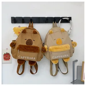 Japanisch Süß Capybara Rucksack Cartoon Plüsch Student Casual Daypack Tier Reise Schultasche Für Mädchen