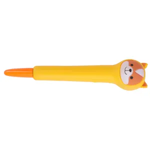 Stylo gel de décompression à rebond lent mignon avec adorable design de chiot pour bureau école.