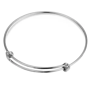 Minimalista 316L Acciaio Inossidabile Bracciale a Filo Regolabile Aperto Bobina Bracciali Oro Argento Oro Rosa Moda Gioielli per Donna