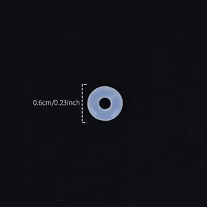 Silicone spacer ring bead detail shot for DIY handmade bracelet jewelry accessories 6mm.