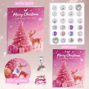 DIY Xristougenna Imerologio Advent Vrachioli Set Paidia Kristallo Charm Kosmimata