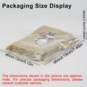 Christmas Burlap Drawstring Bag Linen Gift Pouch Festive Party Favor Storage Bag Packaging Size