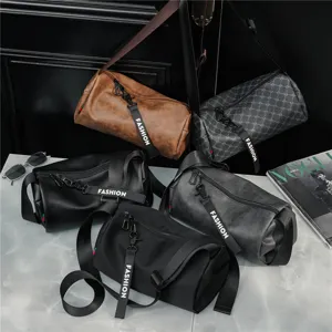 Detail view of stylish cylinder crossbody bags in assorted colors and materials for daily wear.