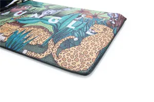 Men casual jungle leopard print clutch bag stylish envelope pouch daily accessory