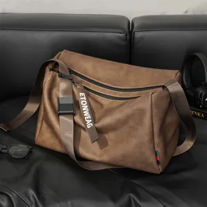 Men's large capacity casual shoulder messenger bag fashion fitness travel crossbody bag