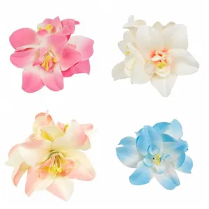 Bohemian Ορχιδέα Λουλούδι Hair Clip Υφασμάτινα Hair Barrettes Γλυκό Φλοράλ Headwear Για Γυναίκες Διακοπές Καθημερινά Αξεσουάρ Μαλλιών