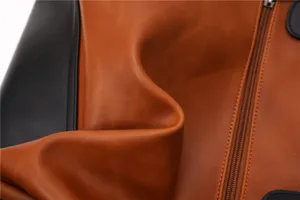 Borsa ventiquattrore affari rétro uomo dettaglio pelle PU marrone design elegante