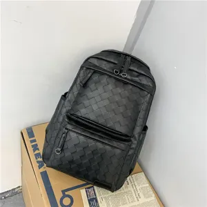 Zaino in pelle intrecciata fatto a mano stile coreano tempo libero viaggio uomo