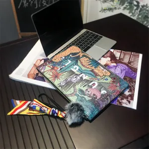 Korean casual printed clutch bag with jungle animal pattern, trendy envelope bag for daily use.