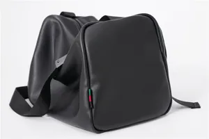 Grosse Kapazitaet schwarze Leder Reise Duffle Tasche schicke Freizeit Schulter Umhaengetasche.